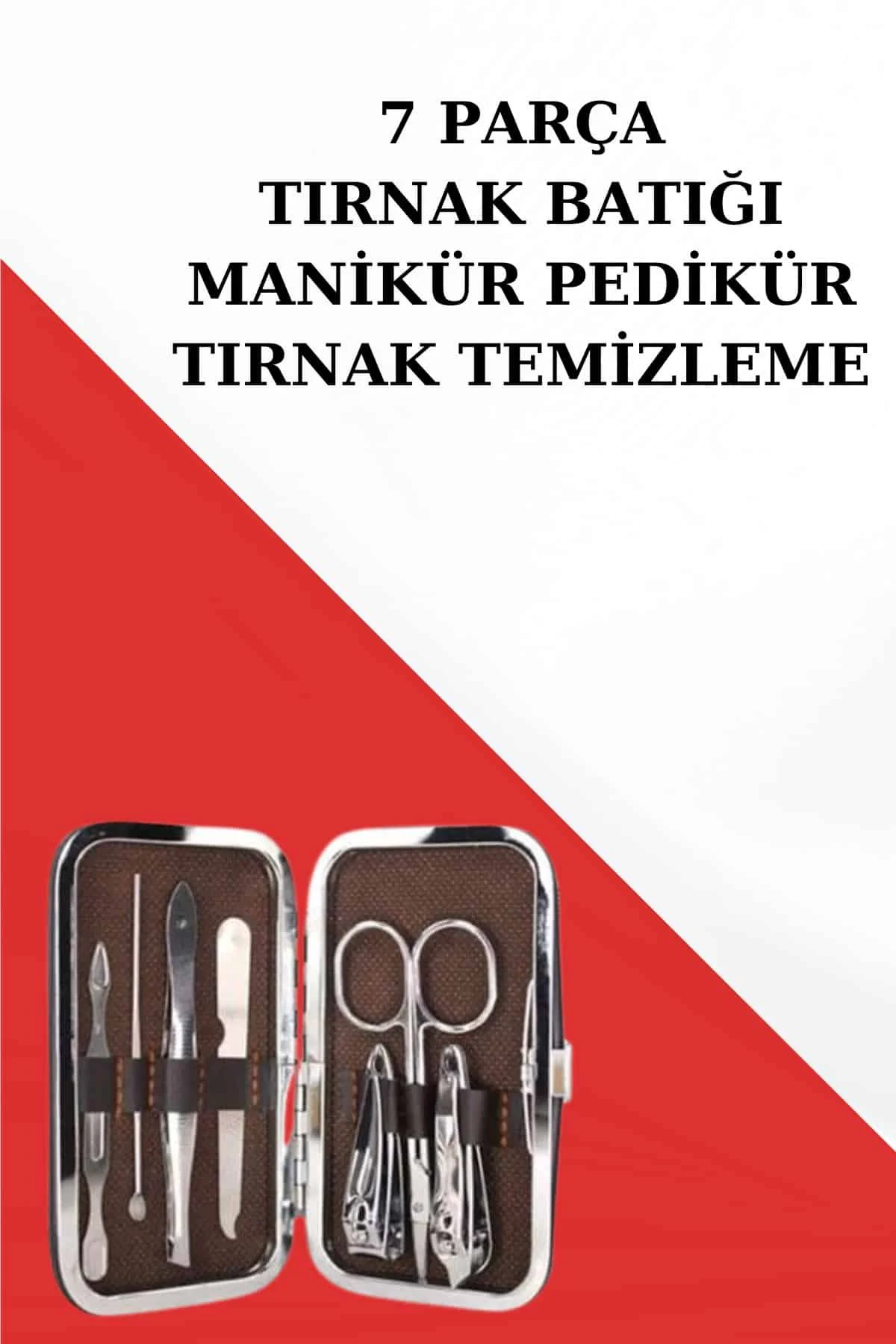 Tırnak Temizliği, Tırnak Batığı ve Düzenli Bakım İçin 7 Parça Çel