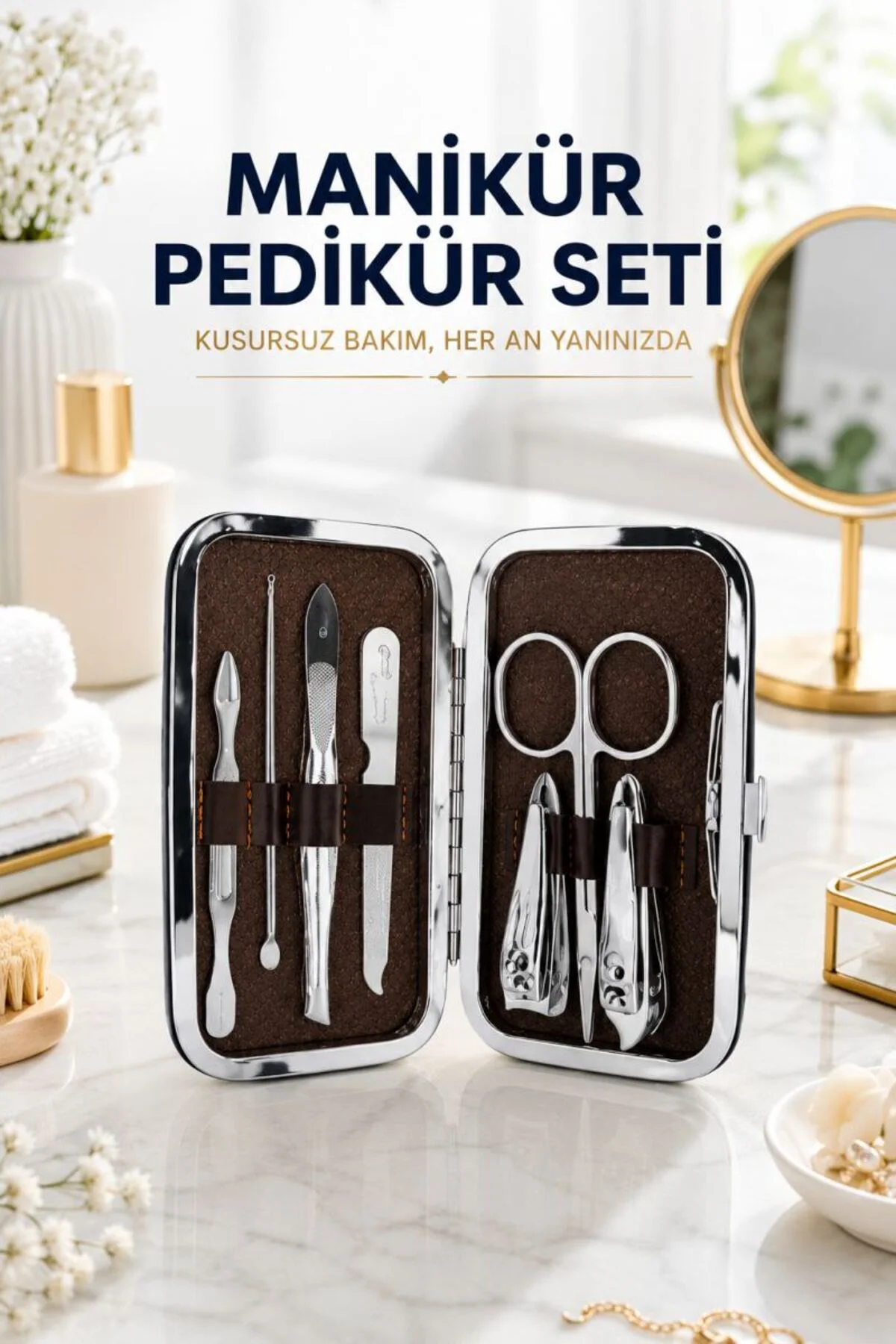 Tırnak Temizliği, Tırnak Batığı ve Düzenli Bakım İçin 7 Parça Çel