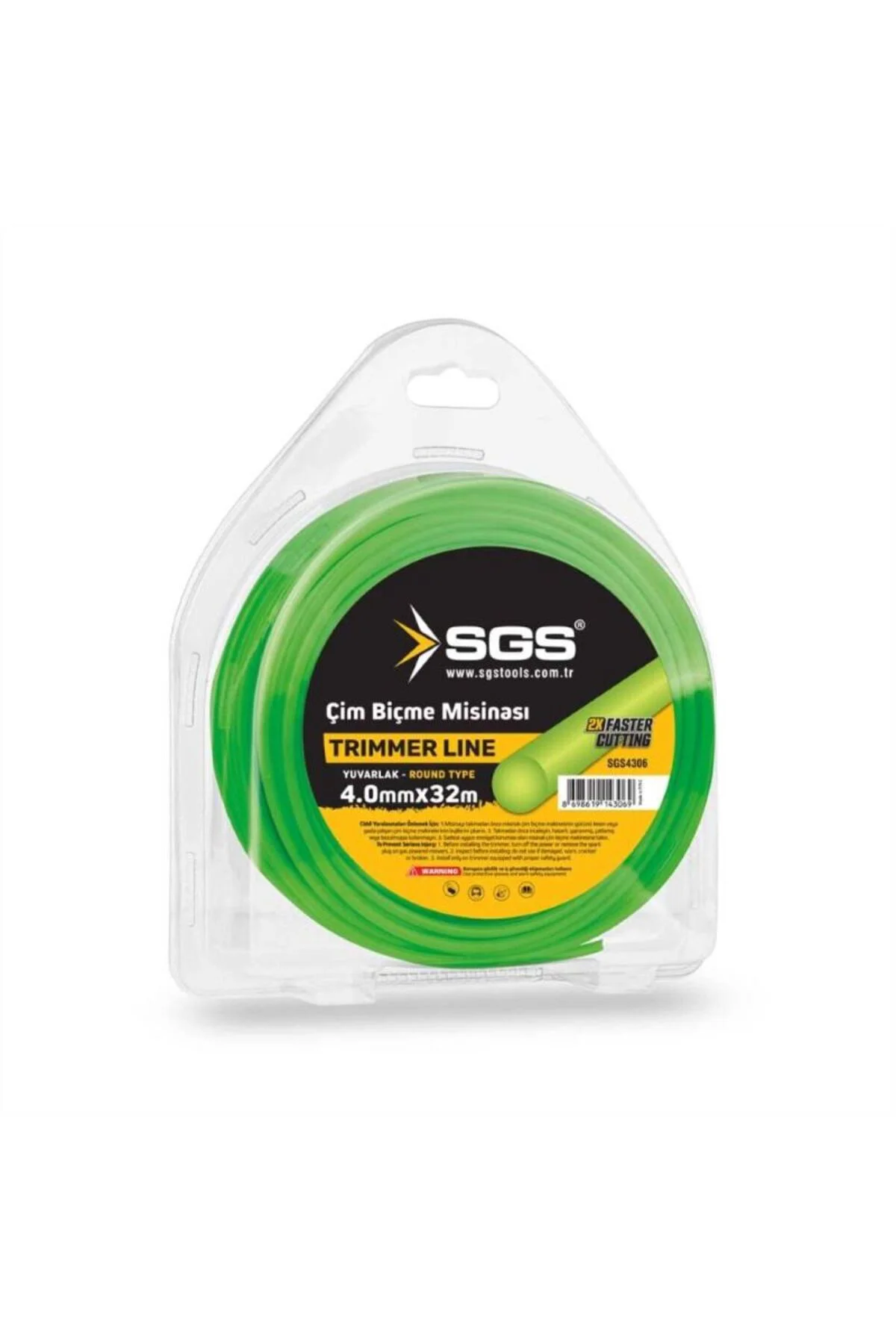 Tırpan Misinası - 4 mm x 32 mt SGS4306 - Yuvarlak Yeşil