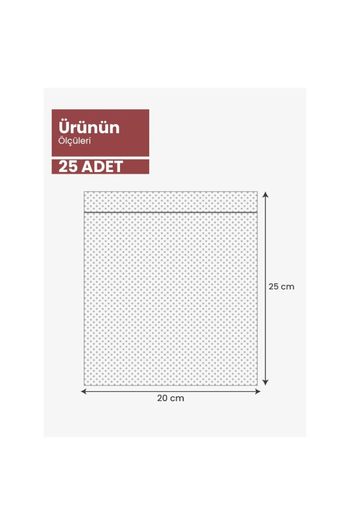 Tırtıklı Vakum Torba 20cm X 25 Cm, 25 Adet