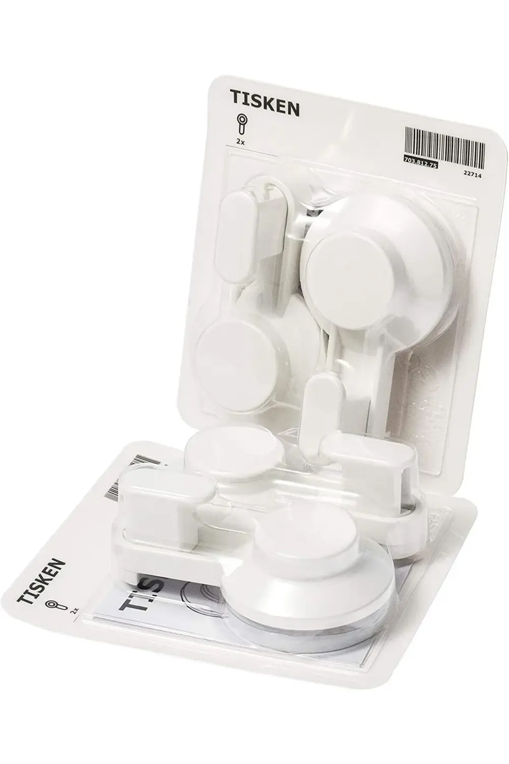 TISKEN Vantuzlu Kanca; Beyaz; 4 Adet 1175713