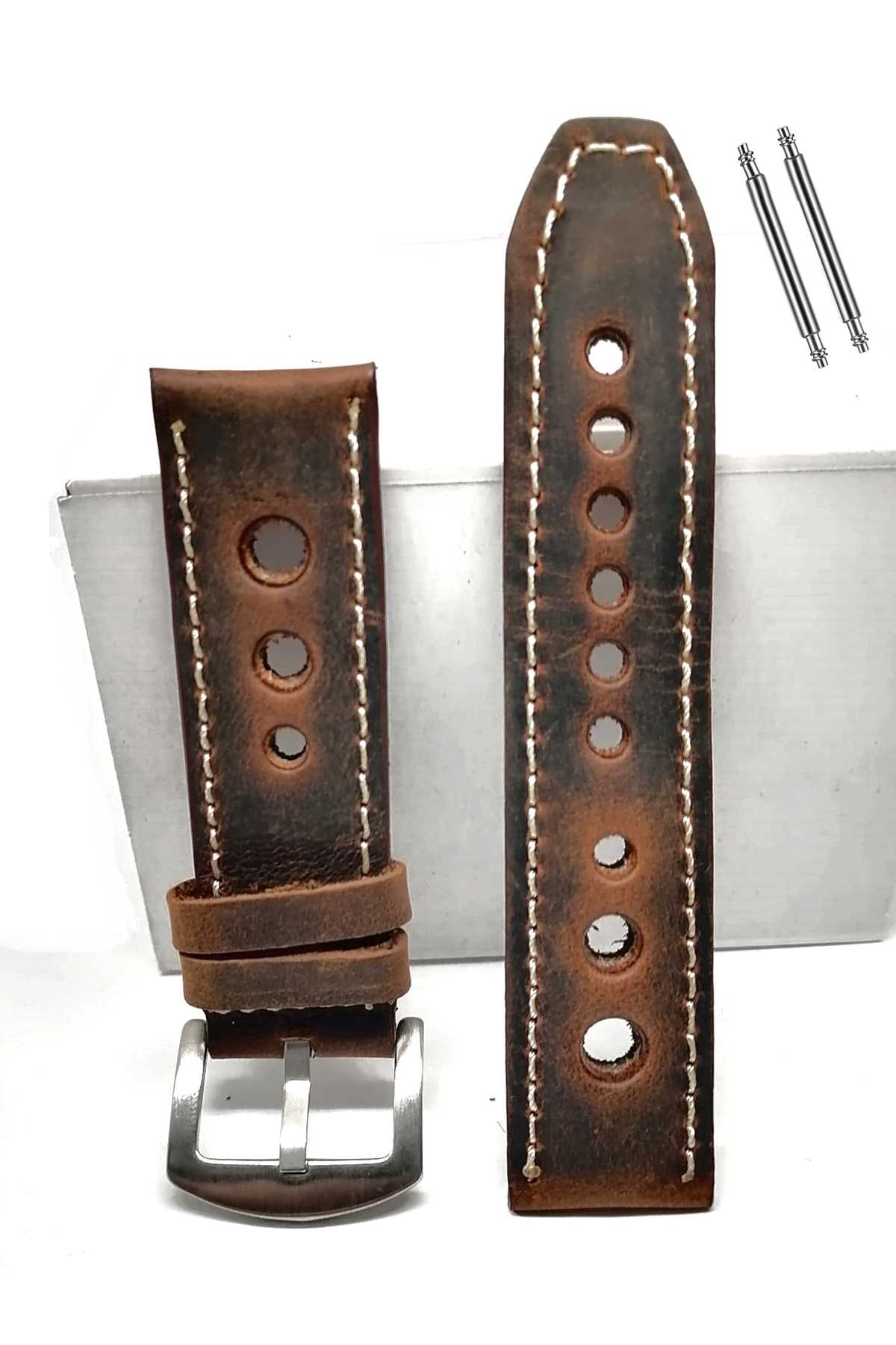 Fado Tissot & Fossil & Panaray Uyumlu Crayz Hakiki Deri 24 Mm Kahveren