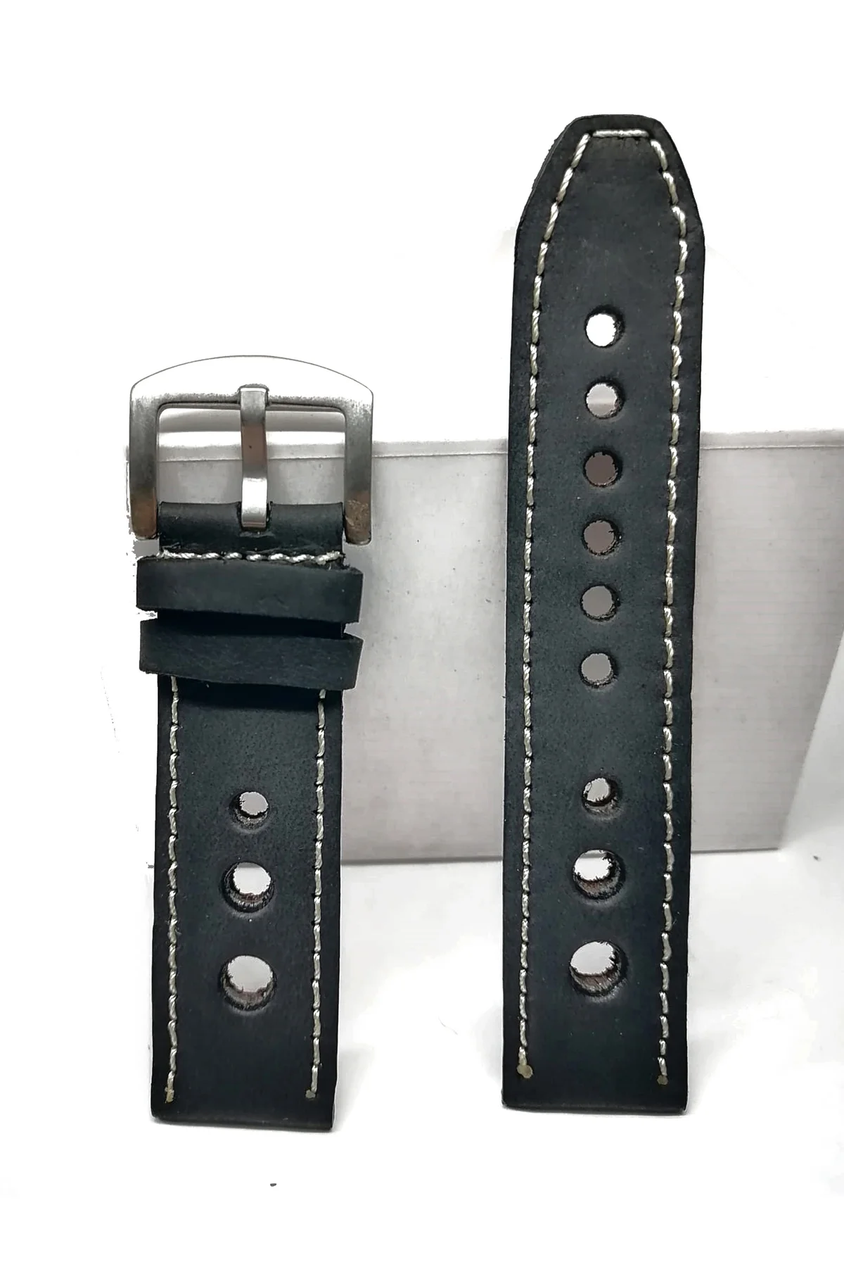 Tissot & Fossil & Panaray  Uyumlu Crayz Hakiki  Deri  24 mm   SİY