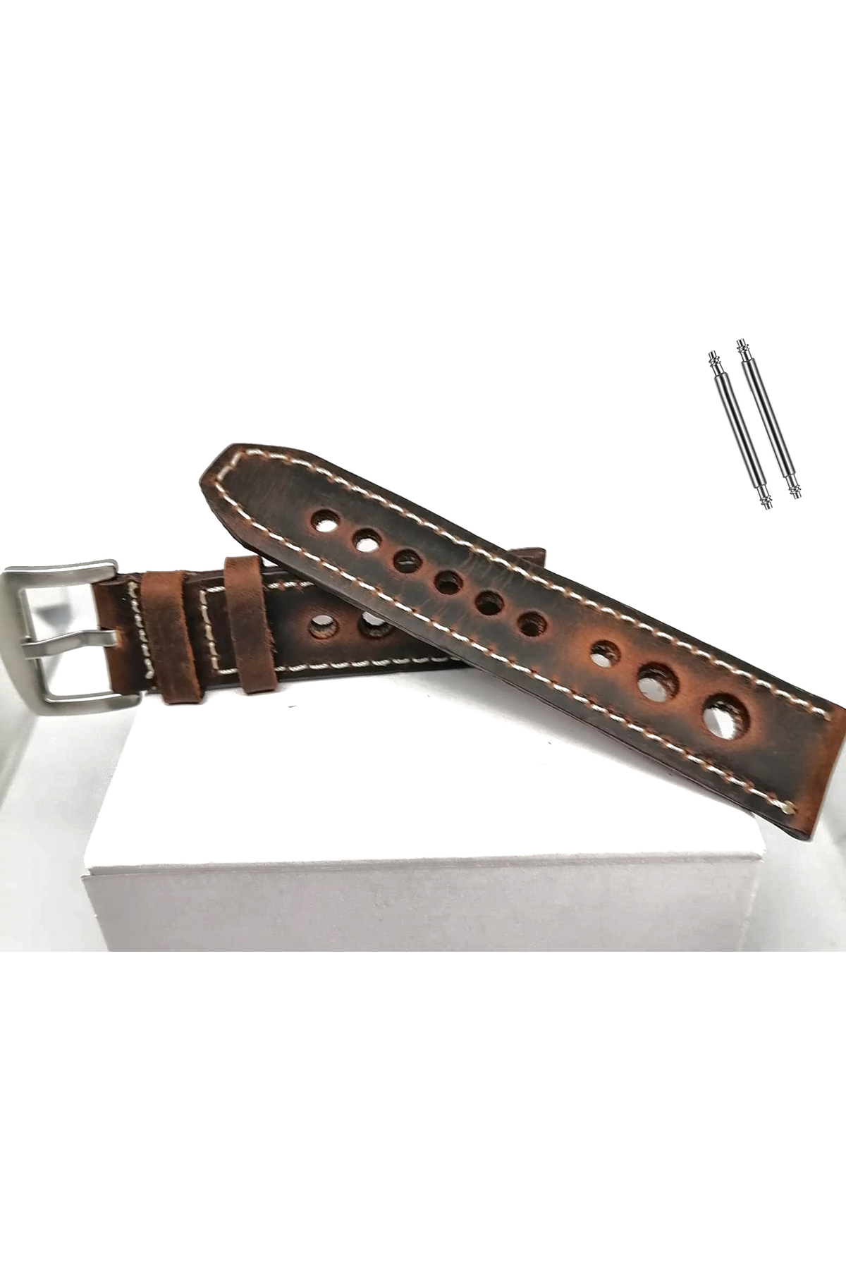 Fado Tissot & Fossil & Panaray Uyumlu Crayz Hakiki Deri 24 Mm Kahveren