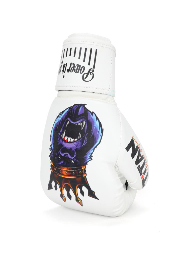 Titan Sport  Beyaz Goril Desenli Boks Eldiveni