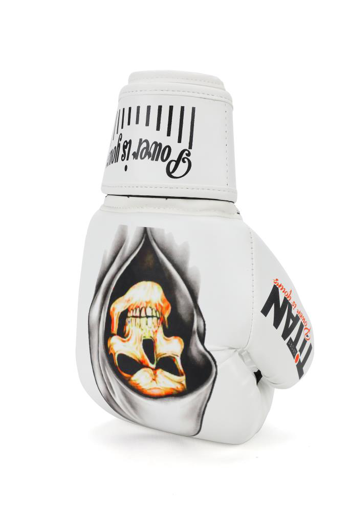 Titan Sport  Beyaz Hayalet Kurukafa Desenli Boks Eldiveni