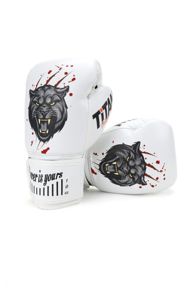 Titan Sport Titan Sport Beyaz Puma Desenli Boks Eldiveni