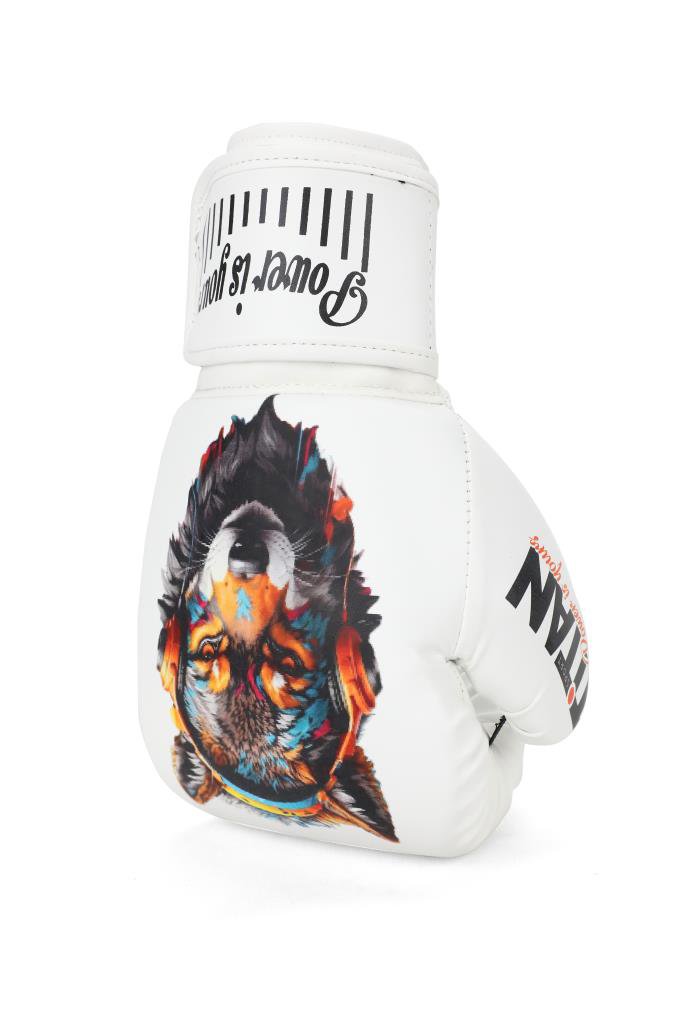 Titan Sport  Beyaz Kurt Desenli Boks Eldiveni