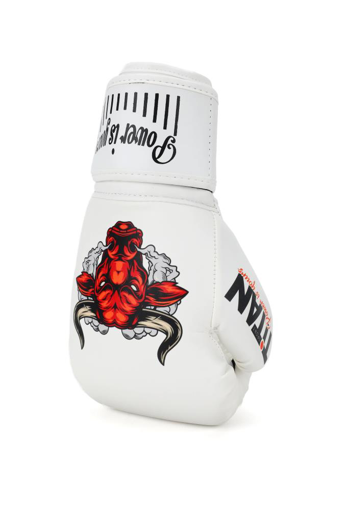 Titan Sport Titan Sport Beyaz Kizgin Boğa Desenli Set Fgr Model-15 Boks Eldiv