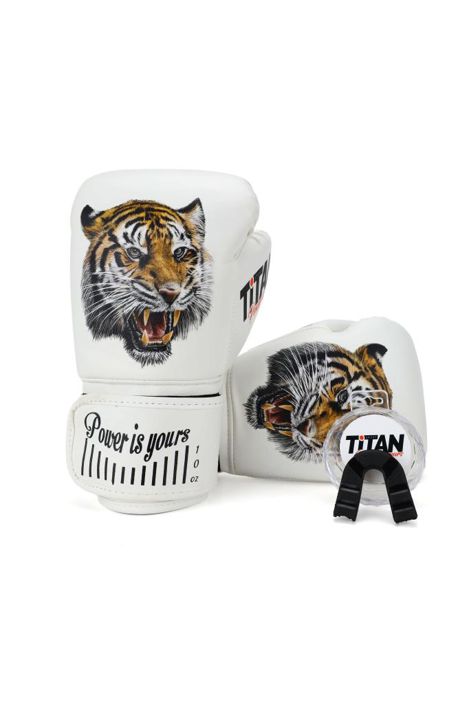 Titan Sport Titan Sport Beyaz Orjinal Kaplan Desenli Set Fgr Model-13 Boks El