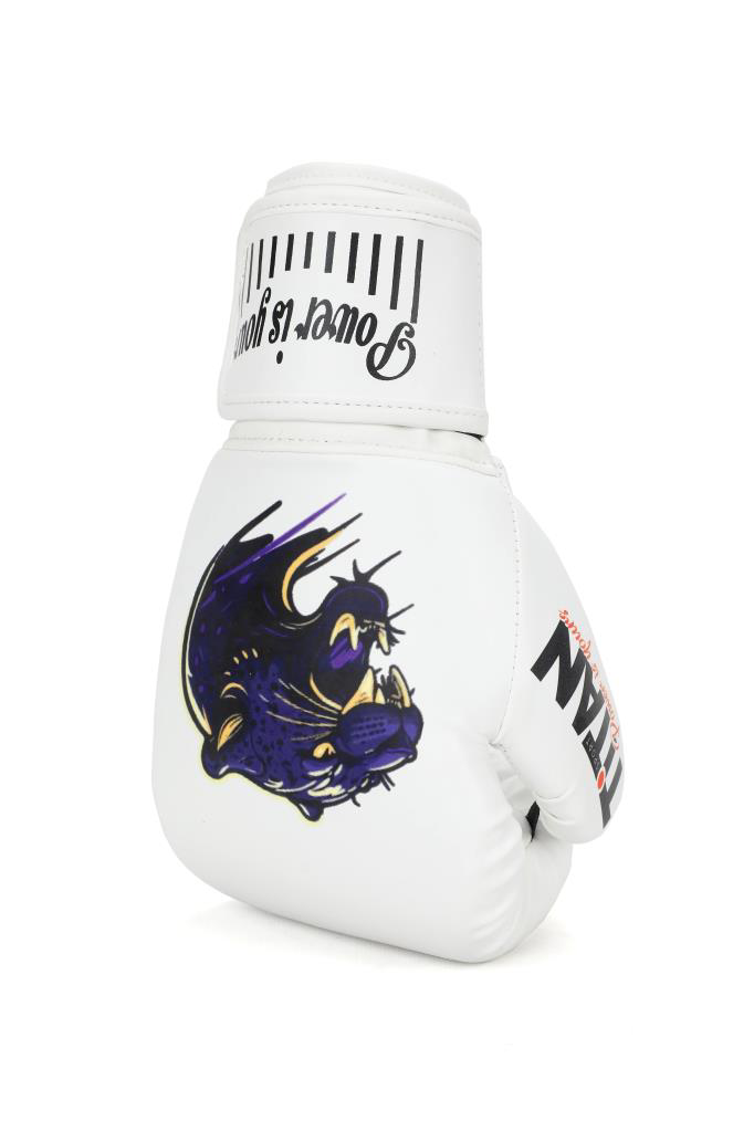 Titan Sport  Beyaz Jaguar Desenli Boks Eldiveni