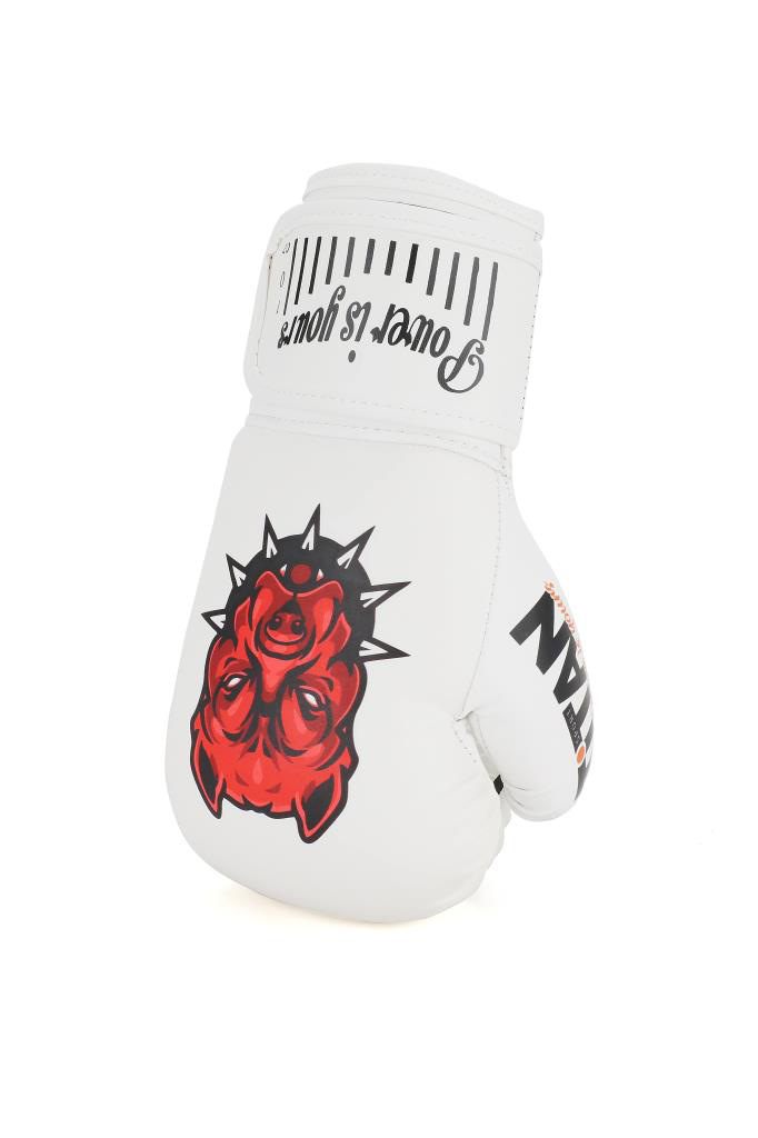 Titan Sport  Model-2 Beyaz Bitbull Desenli Boks Eldiveni Titan Sport  Model-2 Beyaz Bitbull Desenli Boks Eldiveni