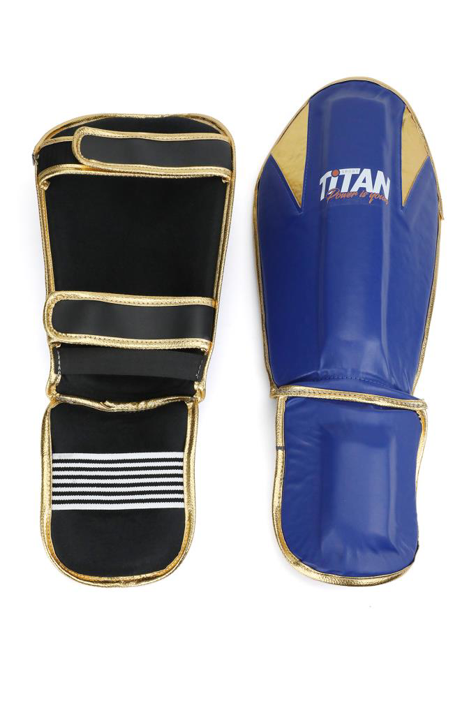 Titan Sport  Parlak Mavi-Sari Muay Thai, Kick Boks Kaval Koruyucu