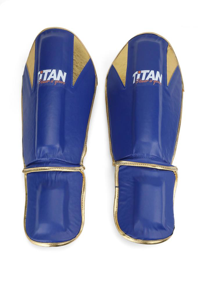 Titan Sport  Parlak Mavi-Sari Muay Thai, Kick Boks Kaval Koruyucu