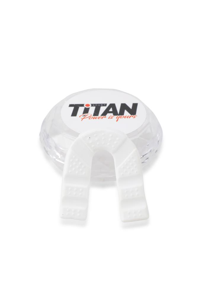 Titan Sport  Silikon Dişlik Boks, Kickboks Muay Beyaz Dişlik + Sak