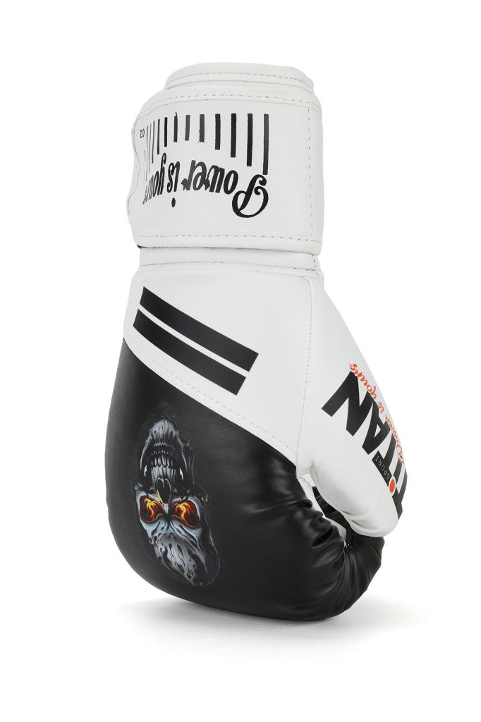 Titan Sport  Siyah Beyaz Kurukafa Desenli Boks Eldiveni