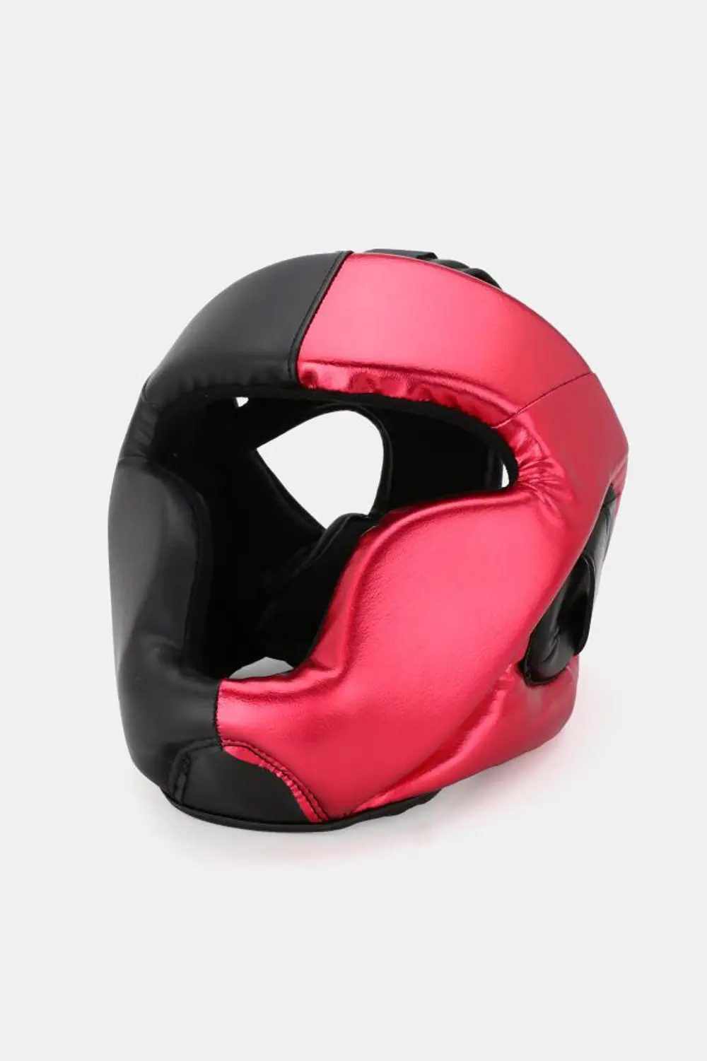 Titan Sport Yüz Korumalı Boks Kaskı , Parlak Kırmızı Siyah Model