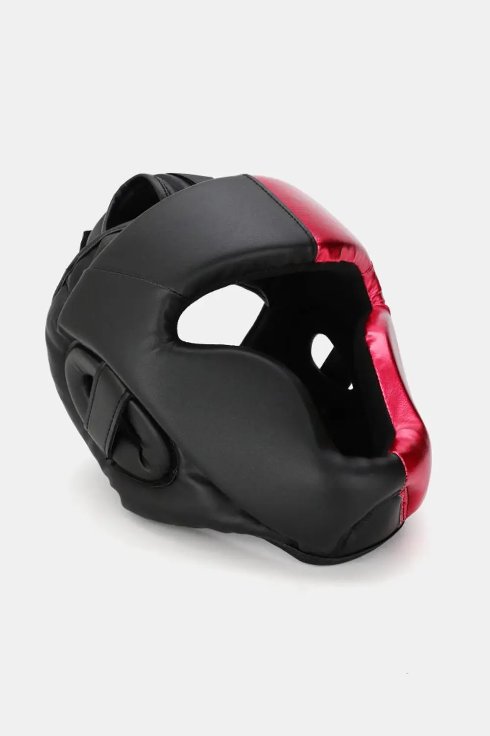 Titan Sport Yüz Korumalı Boks Kaskı , Parlak Kırmızı Siyah Model