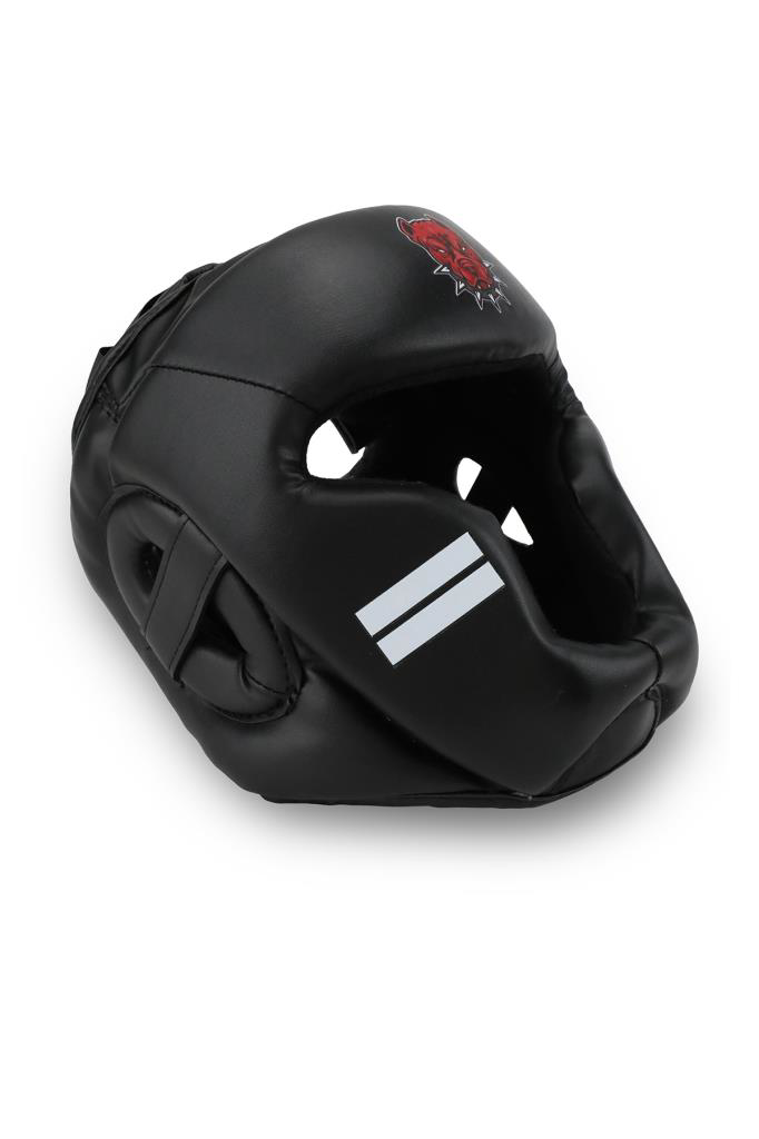Titan Sport  Yüz Korumali Boks Kaski , Siyah Pitbull Desenli Model