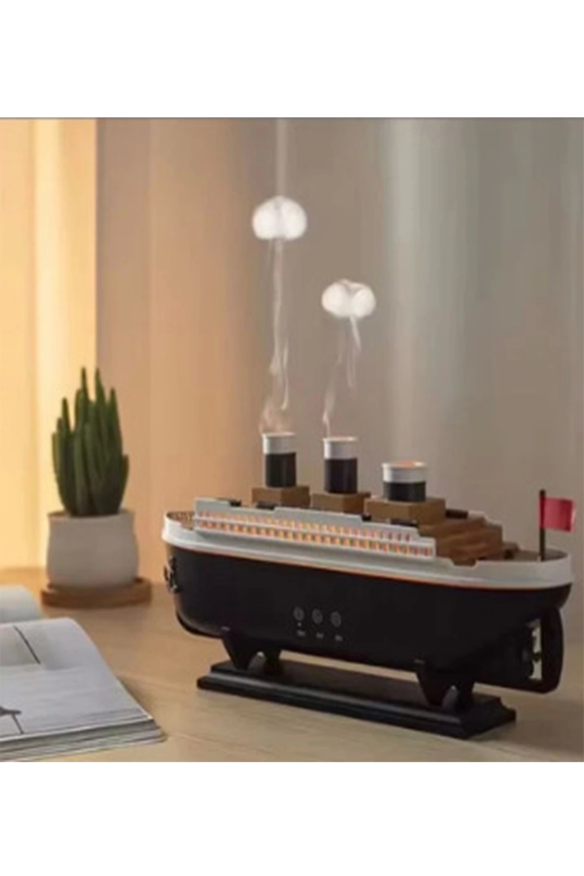 Titanic Gemi Hava Nemlendirici Işıklı Fonksiyonlu Buhar Makinesi