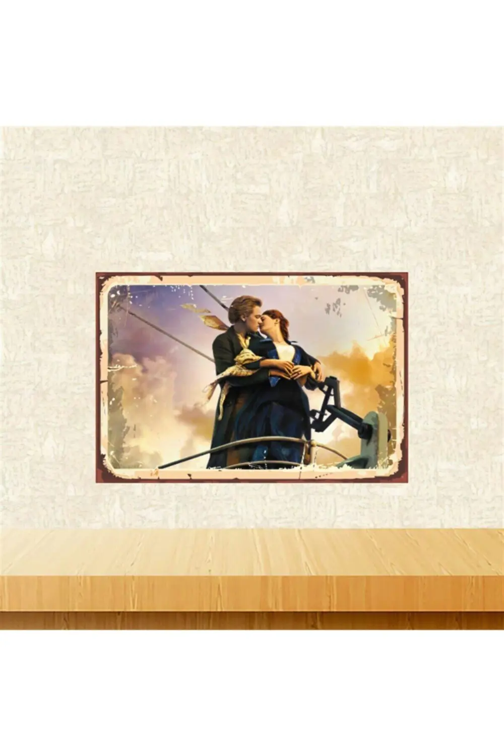 Titanic Tasarımlı 20-30 cm Retro Ahşap Tablo Tkfx5632