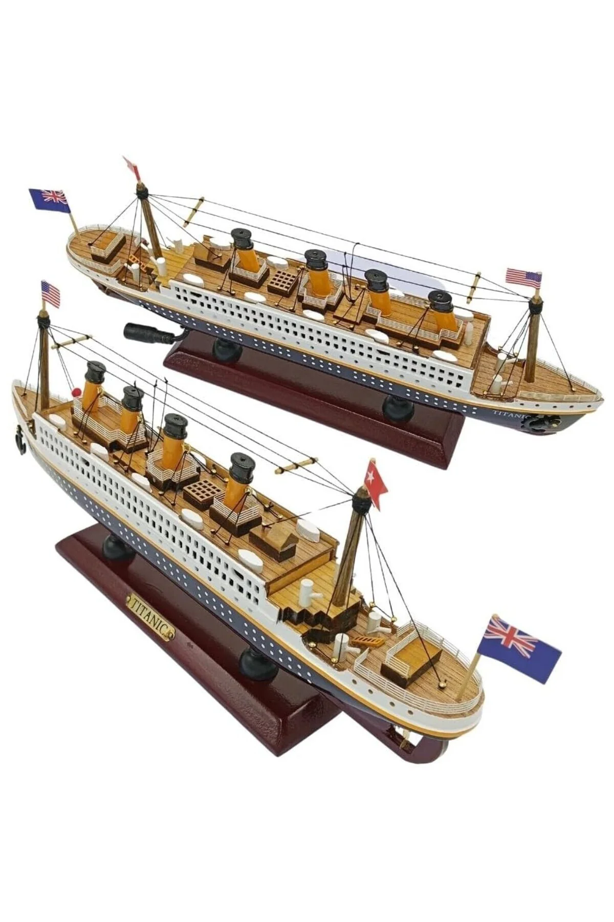 Titanik Led Işıklı Ahşap Model 35cm Titanic Gemi Koleksiyon U35