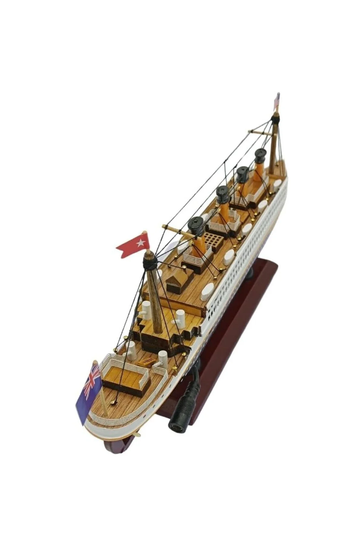Titanik Led Işıklı Ahşap Model 35cm Titanic Gemi Koleksiyon U35