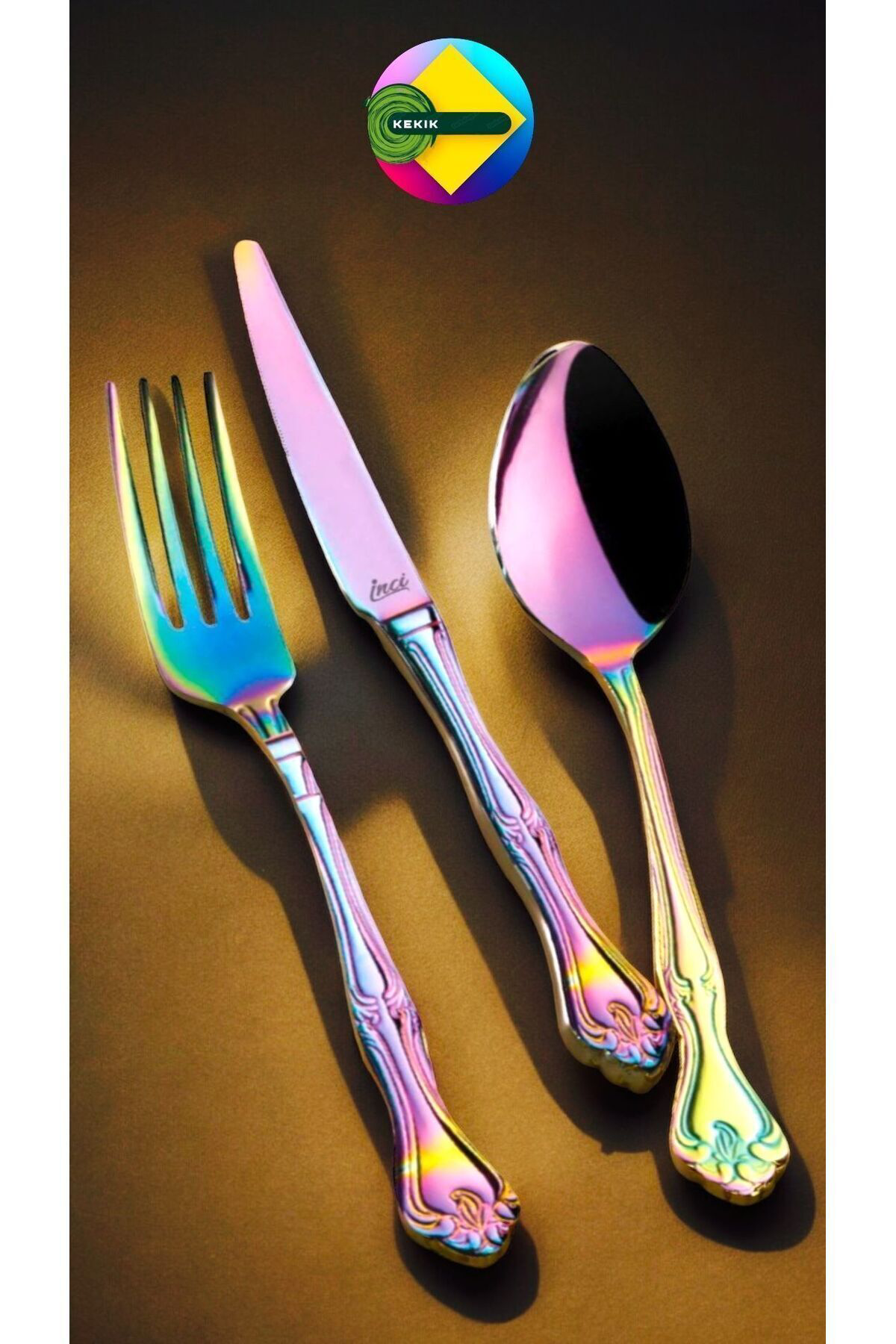 Kekikdükkan Titanium Bahçesi 1810 Çelik 30 Parça Çatal Kaşik Biçak Takimi