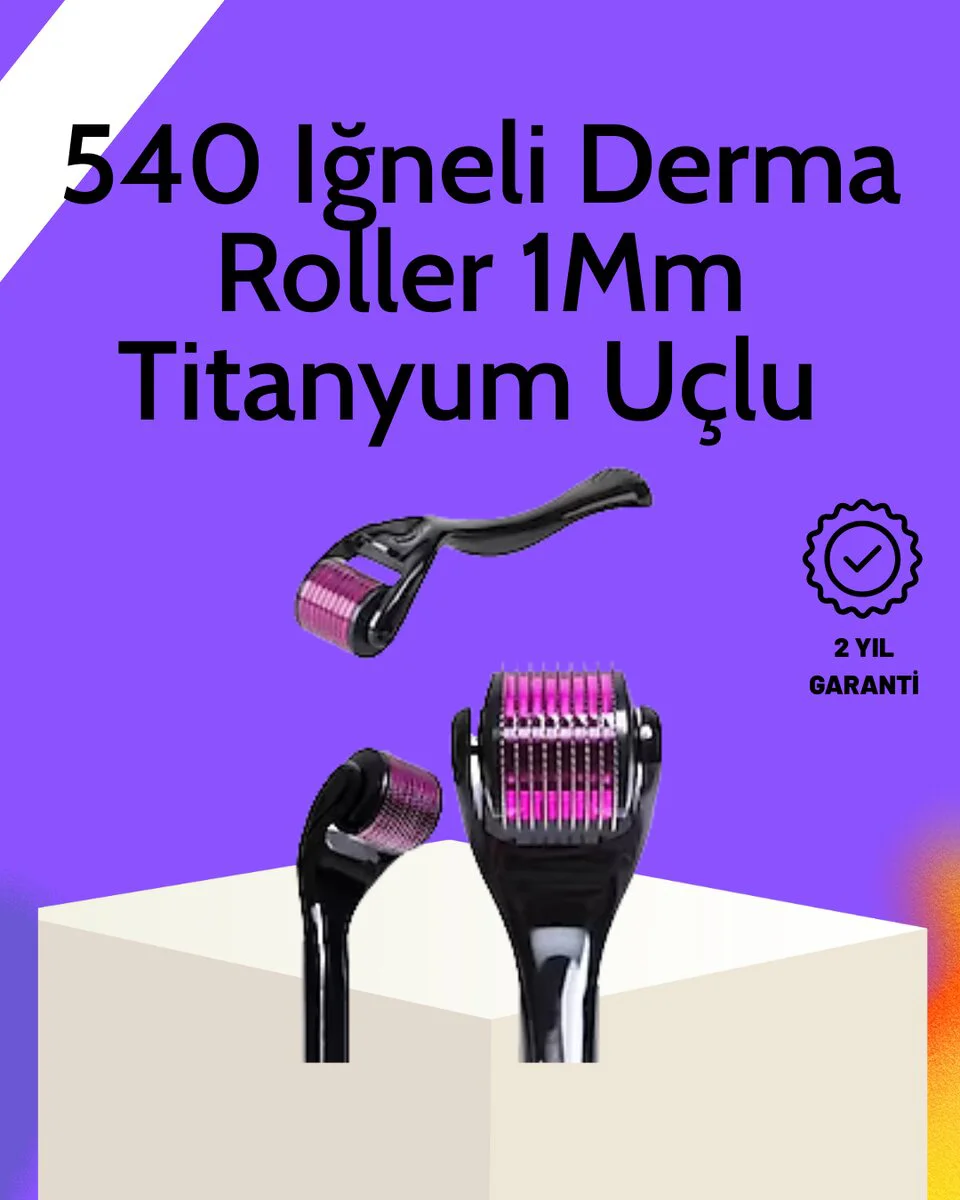 Titanyum Derma Roller - 0.25 mm Mikro İğneli Cilt Bakım Aleti