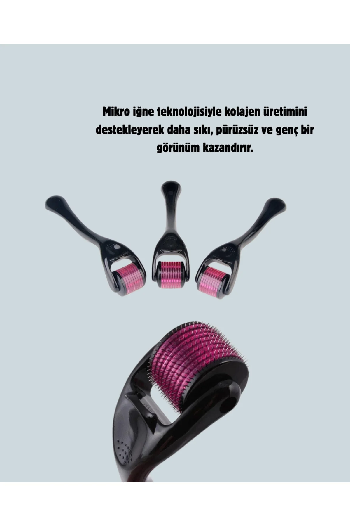 Titanyum Dermaroller 540 İğne Cilt Onarım Ve Kolajen Üretim Desteği Titanyum Dermaroller 540 İğne Cilt Onarım Ve Kolajen Üretim Desteği - Görsel 2