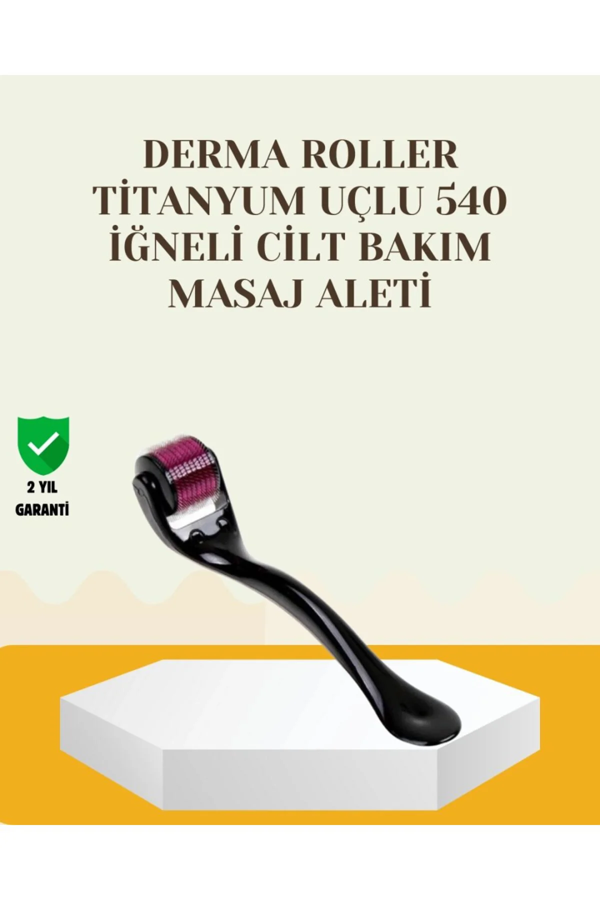 Titanyum Dermaroller 540 İğne Cilt Onarım Ve Kolajen Üretim Deste