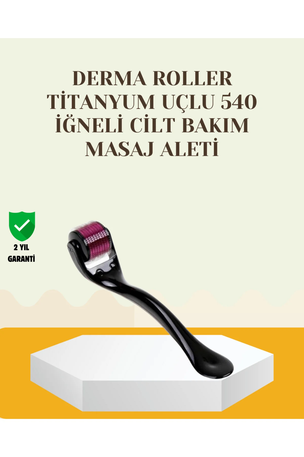 Titanyum Dermaroller 540 İğne Cilt Onarım ve Kolajen Üretim Deste