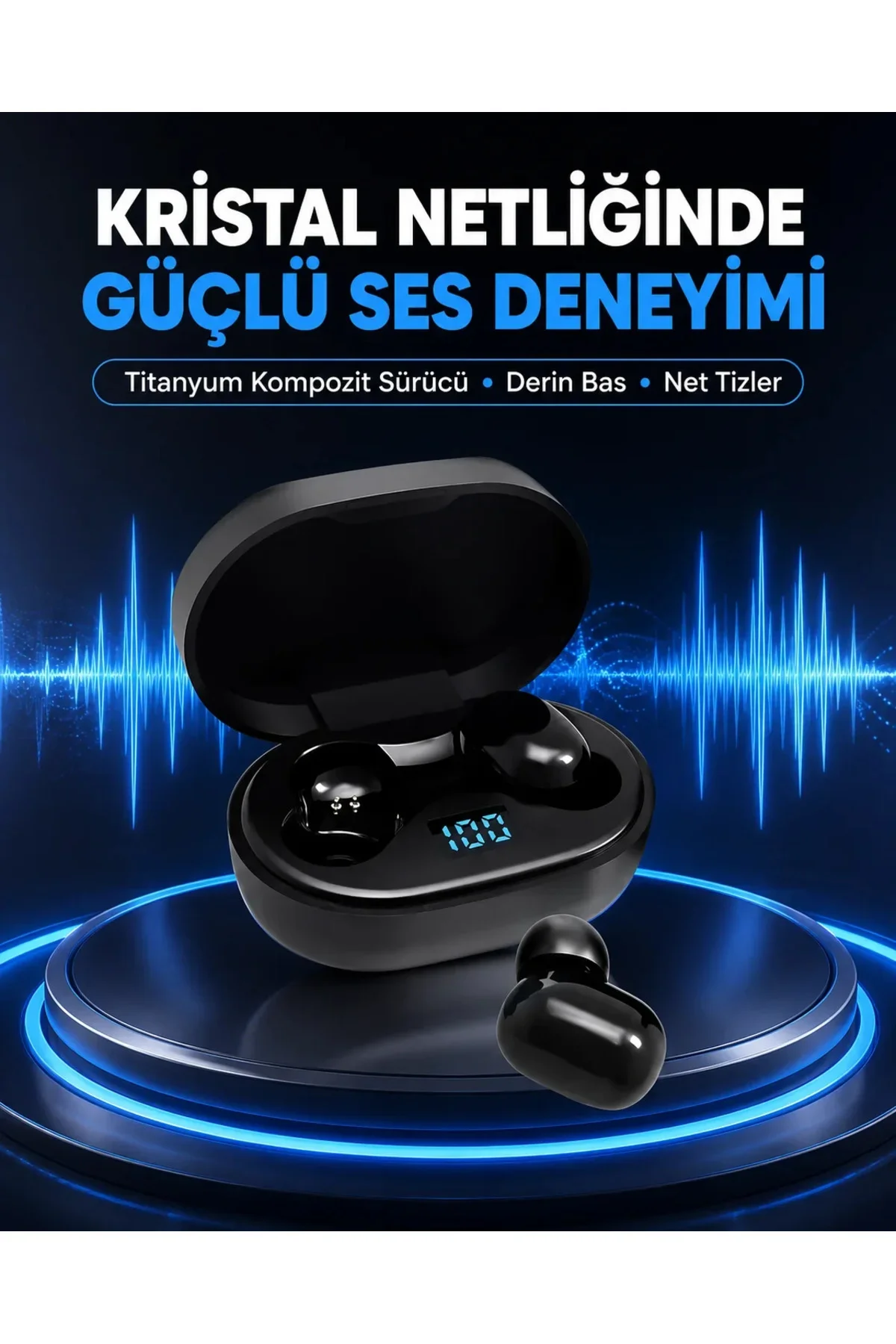 Titanyum Hoparlörlü Kablosuz Bluetooth Kulaklık Yeni Nesil Titanyum Hoparlörlü Kablosuz Bluetooth Kulaklık Yeni Nesil