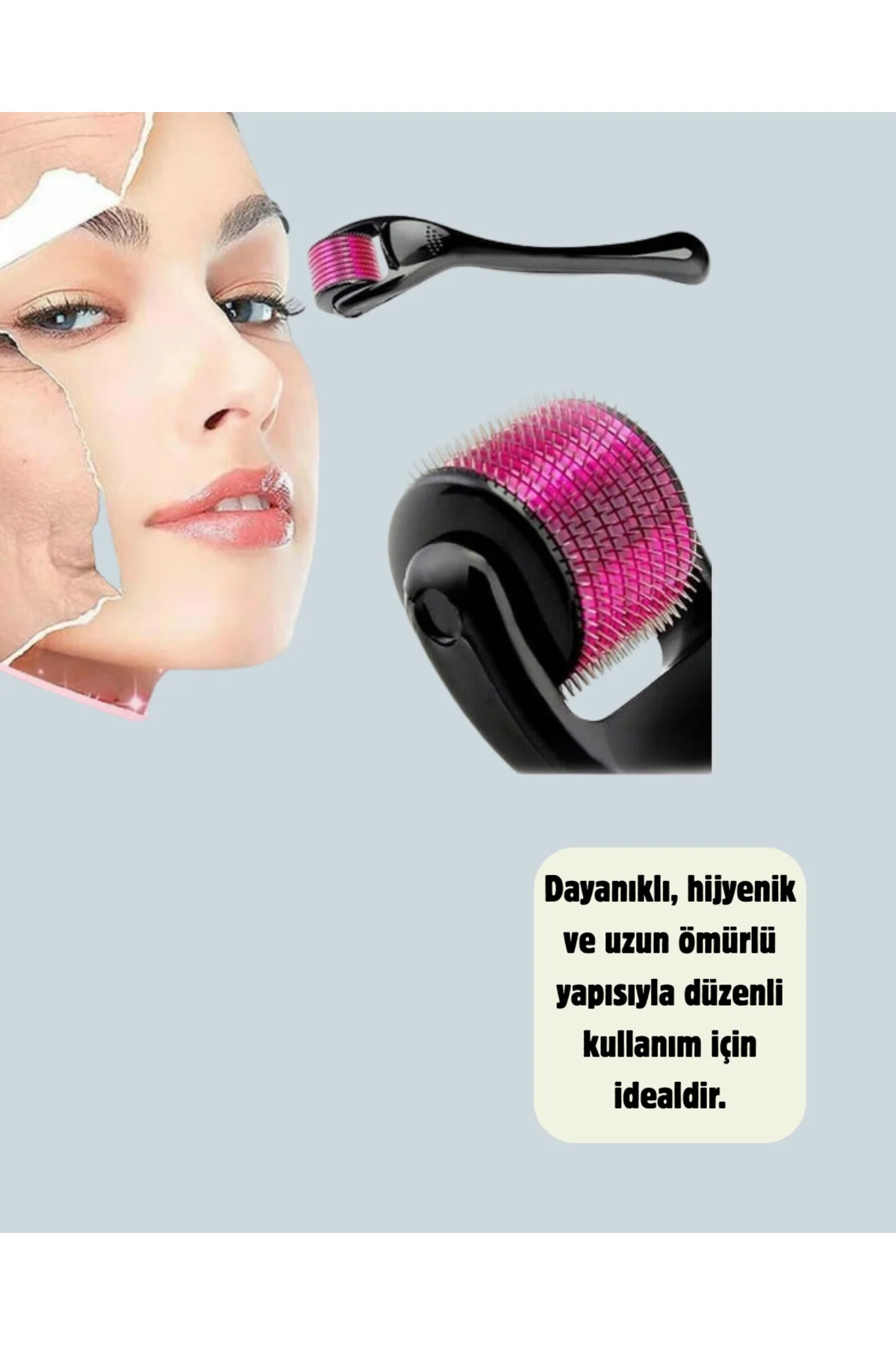 Titanyum Mikro İğneli Dermaroller 0.5 mm Kırışıklık ve Leke Karşı