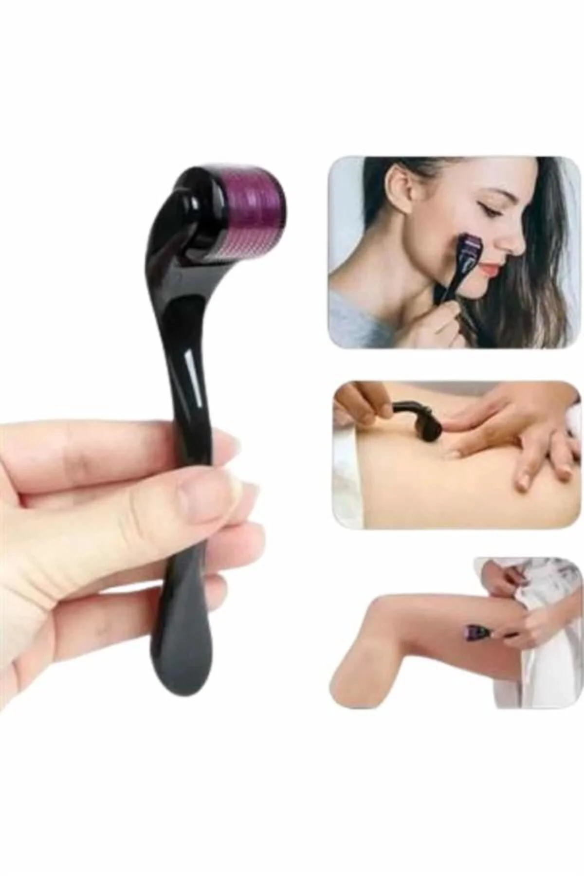 Titanyum Uçlu Derma Roller 540 İğneli 1 mm Gözenek Azaltıcı Akne 