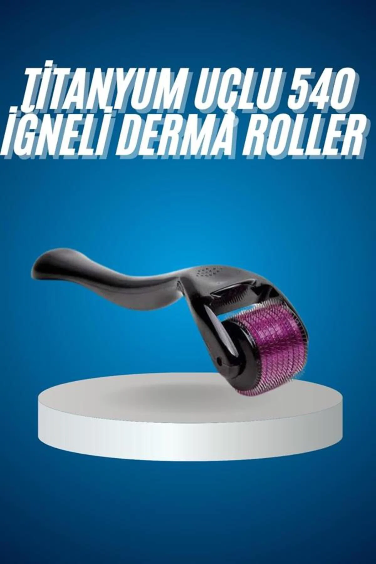 Titanyum Uçlu Derma Roller 540 İğneli 1 mm Gözenek Azaltıcı Akne 