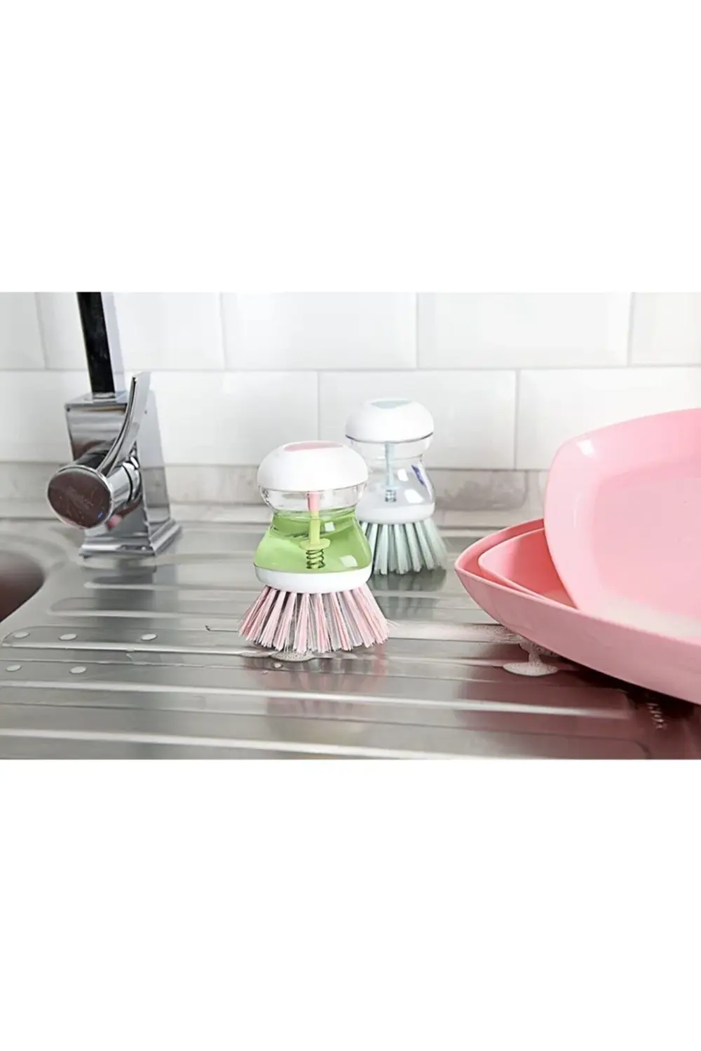 Titiz Detarjan Hazneli Bulaşık Fırçası Tp-110