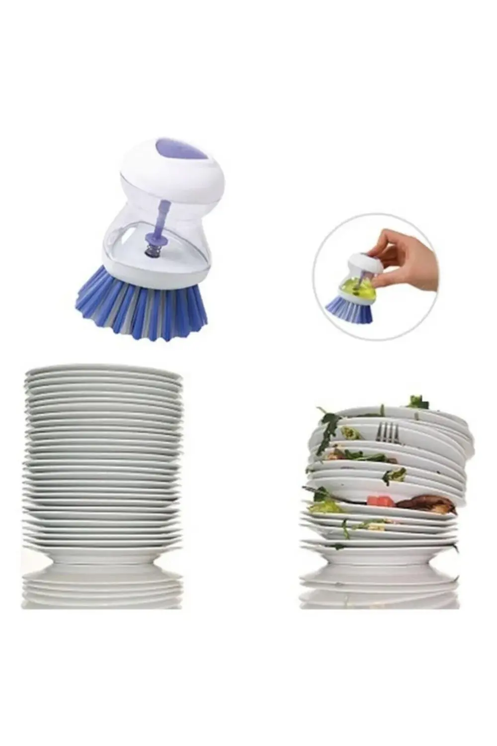 Titiz Detarjan Hazneli Bulaşık Fırçası Tp-110