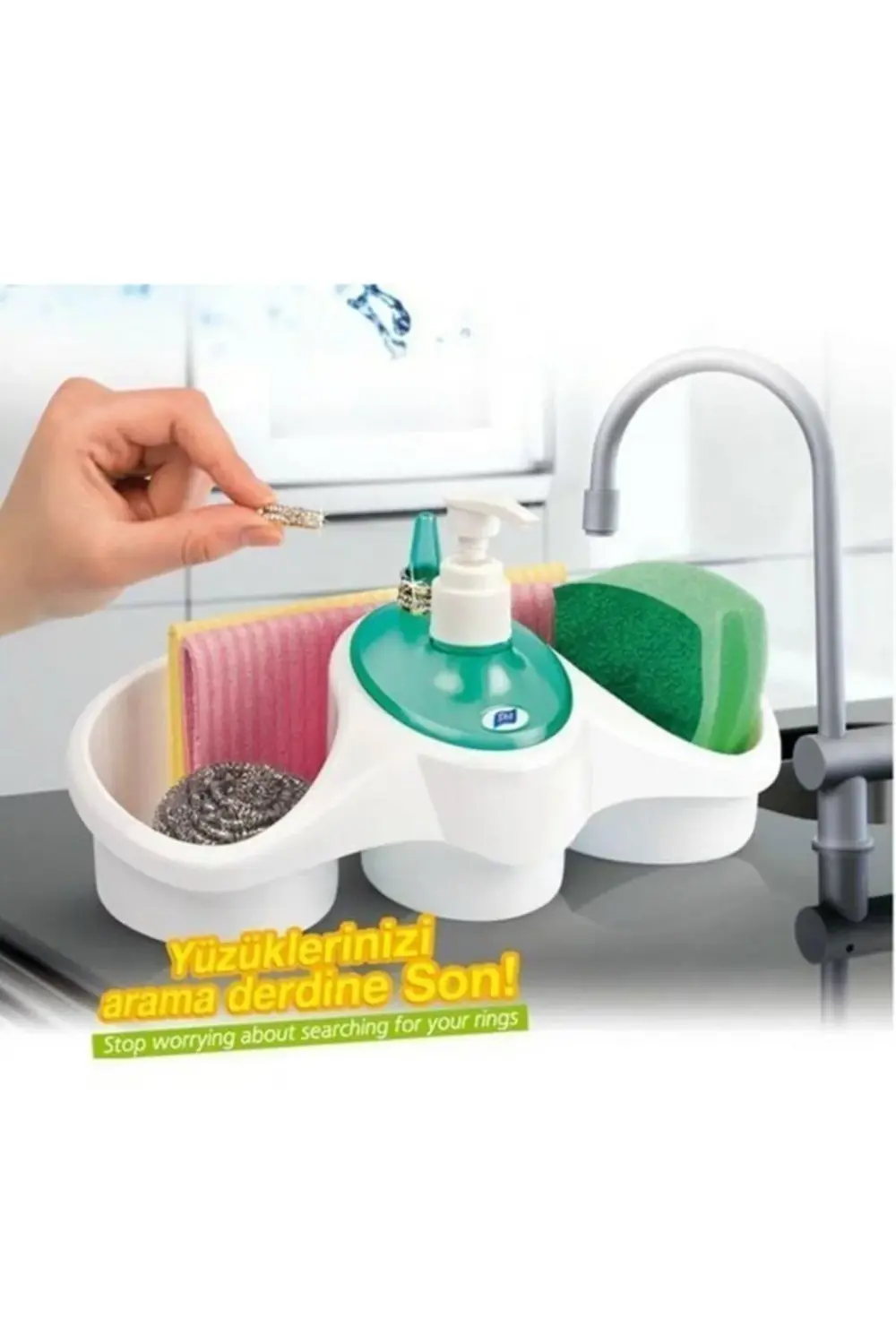 Titiz Deterjan Hazneli Süngerlik Bulaşık Süngerliği Tp-653