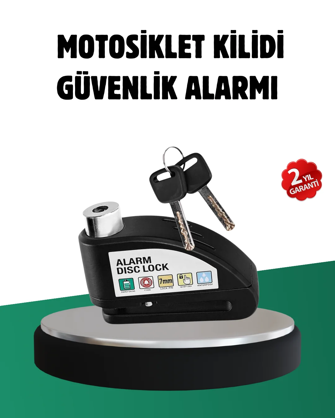 Titreşim Sensörlü Alarm Disk Kilidi Motosiklet Scooter Bisiklet Fiyatı, Yorumları ve Özellikleri