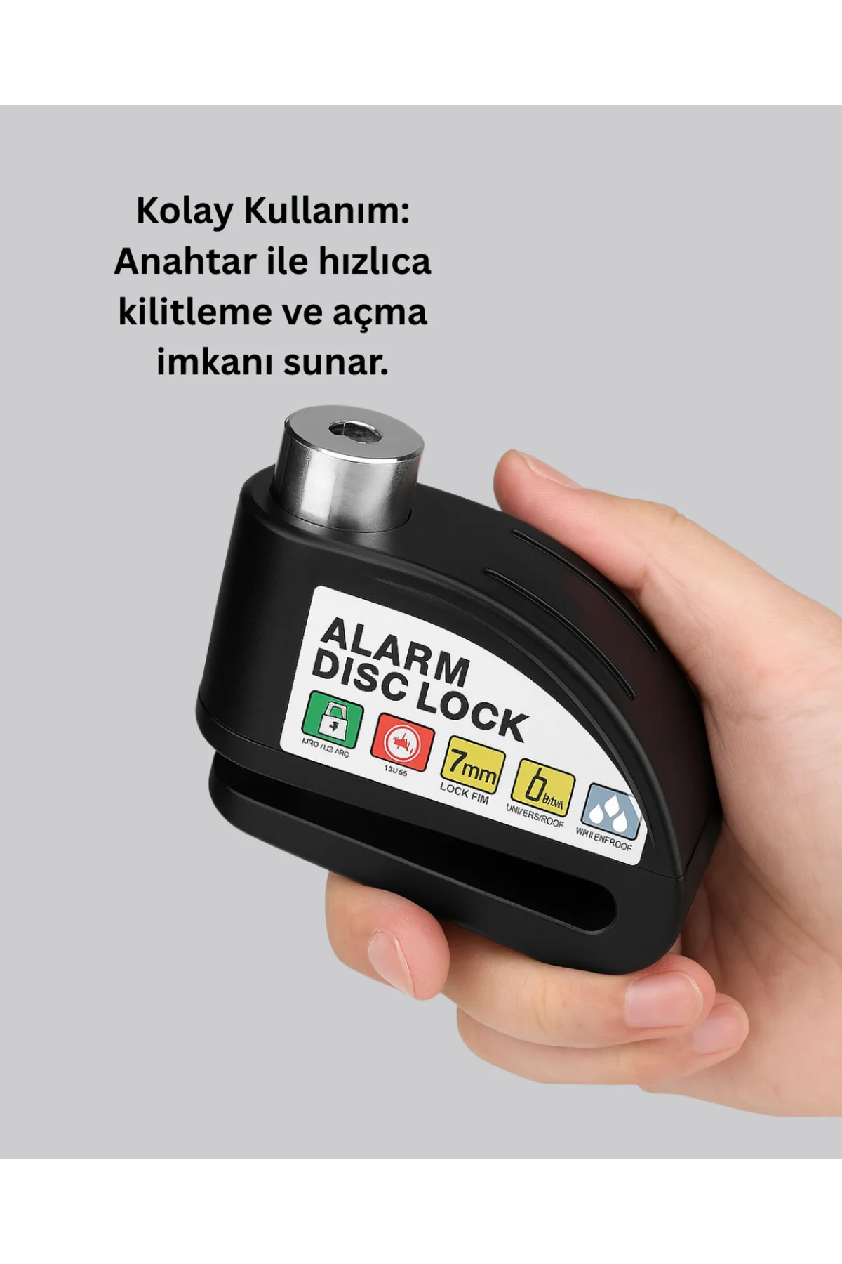 Titreşim Sensörlü Alarm Disk Kilidi Motosiklet Scooter Bisiklet