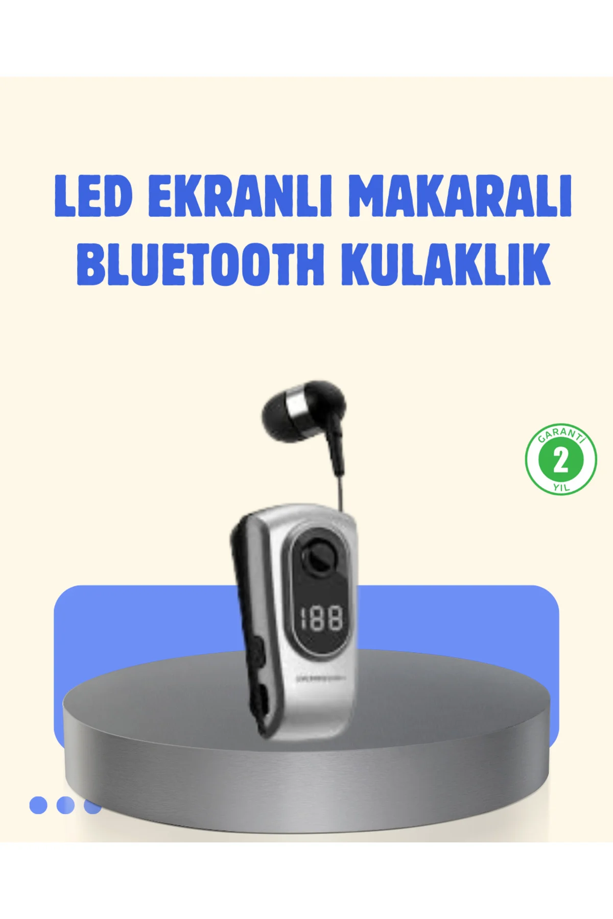 Titreşimli Bluetooth Kulaklık – Uzun Pil Ömrü Dijital Ekranlı Kablosuz Tasarım