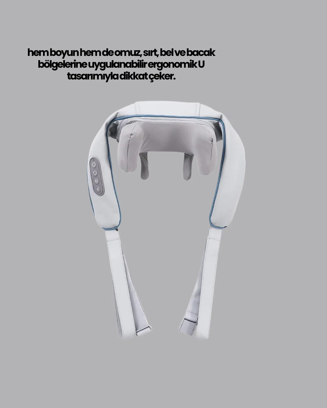 Titreşimli Boyun Masaj Cihazı Isı Terapili Şarjlı VNB-01 Ergonomik U Tasarım