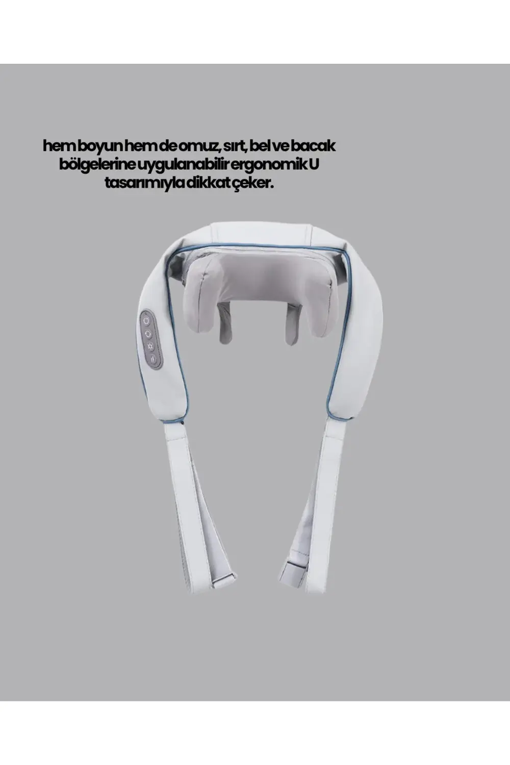 Titreşimli Boyun Masaj Cihazı Isı Terapili Şarjlı VNB-01 Ergonomi