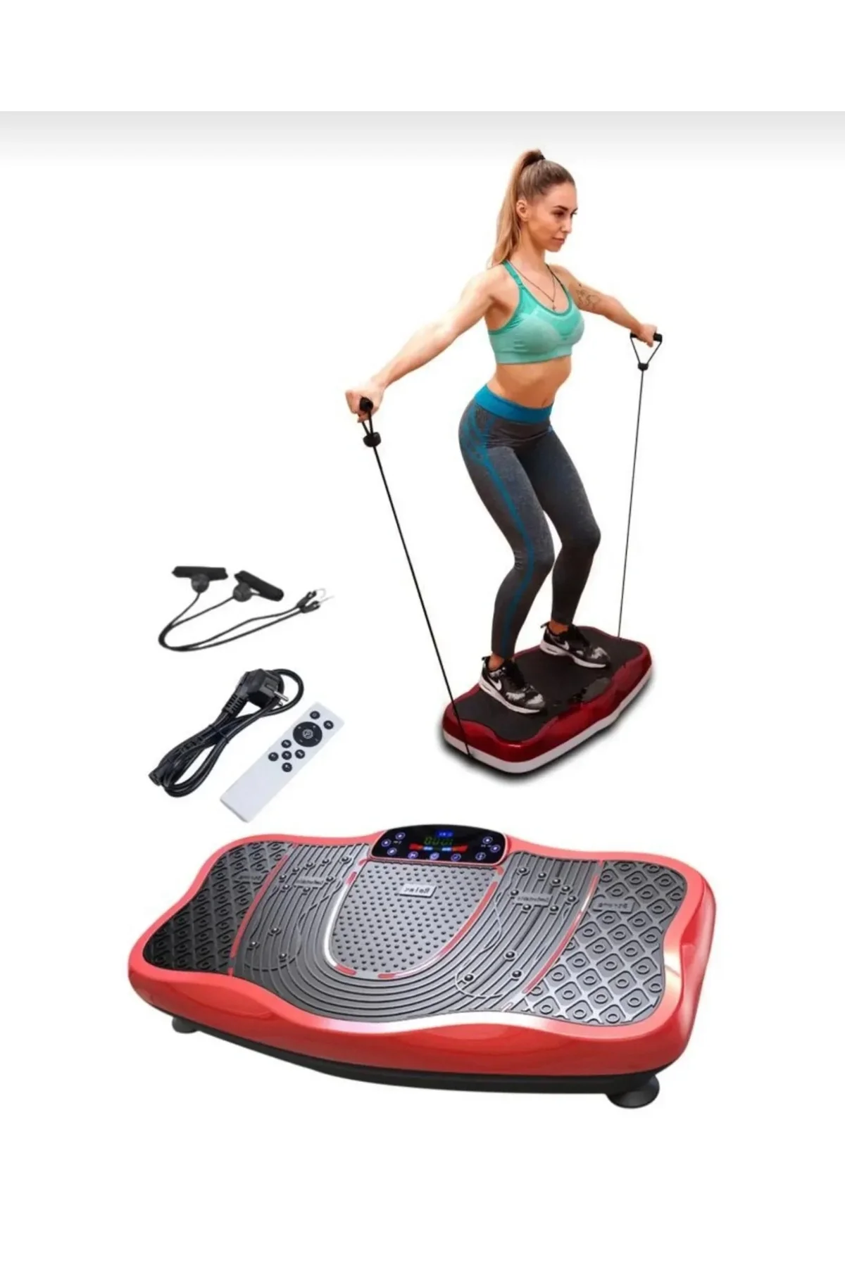Titreşimli egzersiz plaka fitness tüm vücut spor masaj aleti 50cm siyah renk - Ekipman &amp; Aksesuar