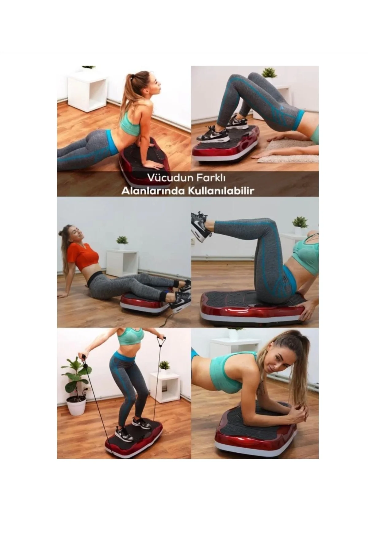 Titreşimli egzersiz plaka fitness tüm vücut spor masaj aleti 50cm siyah renk - Ekipman &amp; Aksesuar