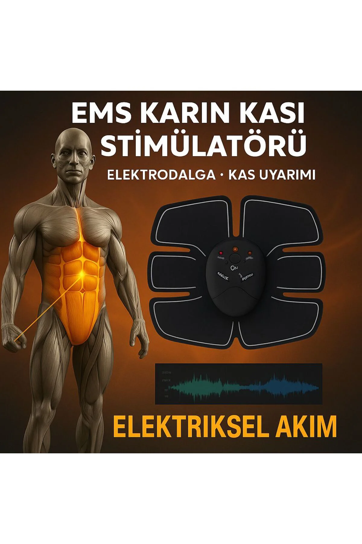 Titreşimli EMS Spor ve Fitness Cihazı Karın Kası Kol Bacak 2025 Model