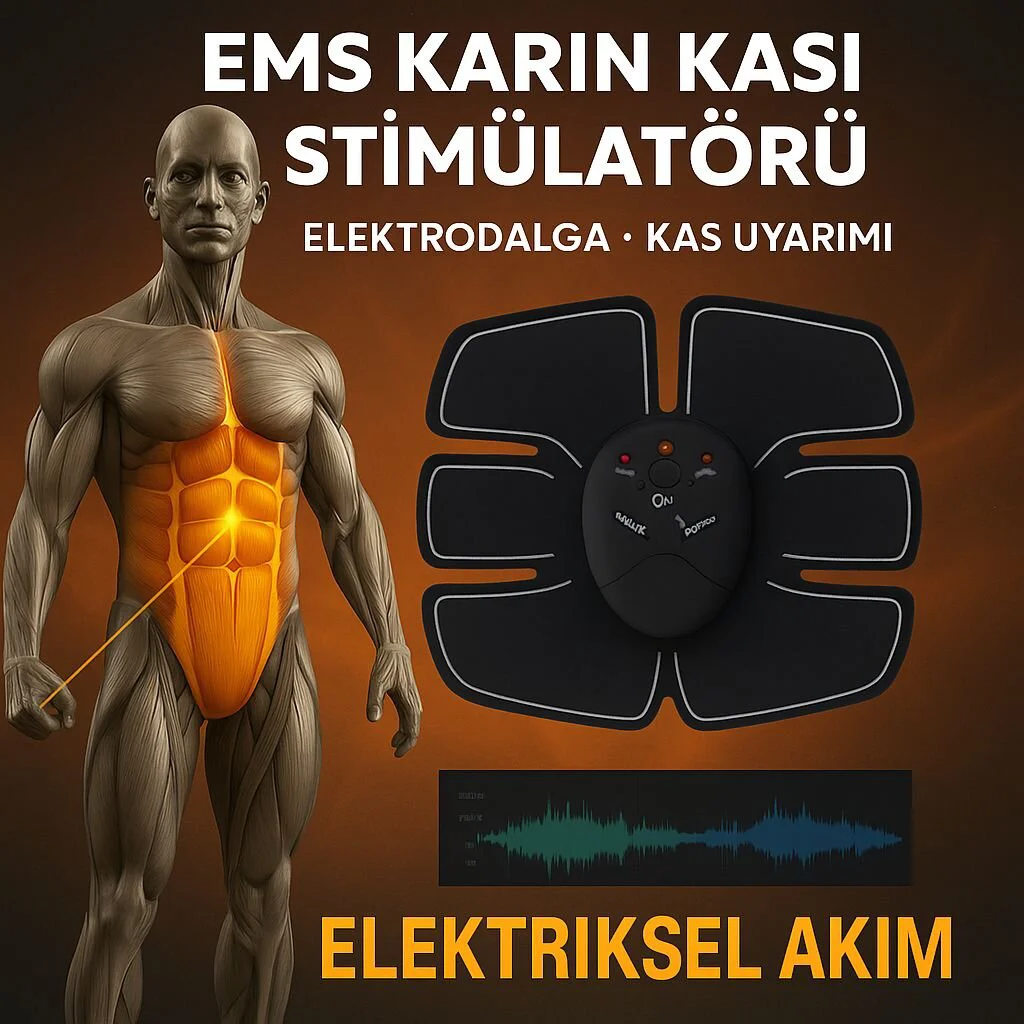 Titreşimli EMS Spor Aleti 2025 Model - Karın, Kol ve Bacak Kas Yapma Cihazı