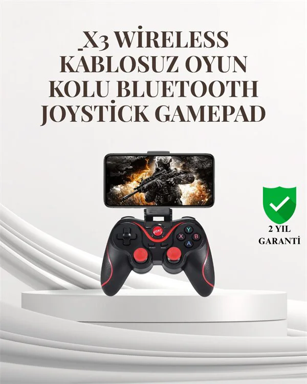Titreşimli Gamepad – Mobil ve Konsol Uyumluluğu | Bluetooth, Vibration, Uzun Pil Ömrü