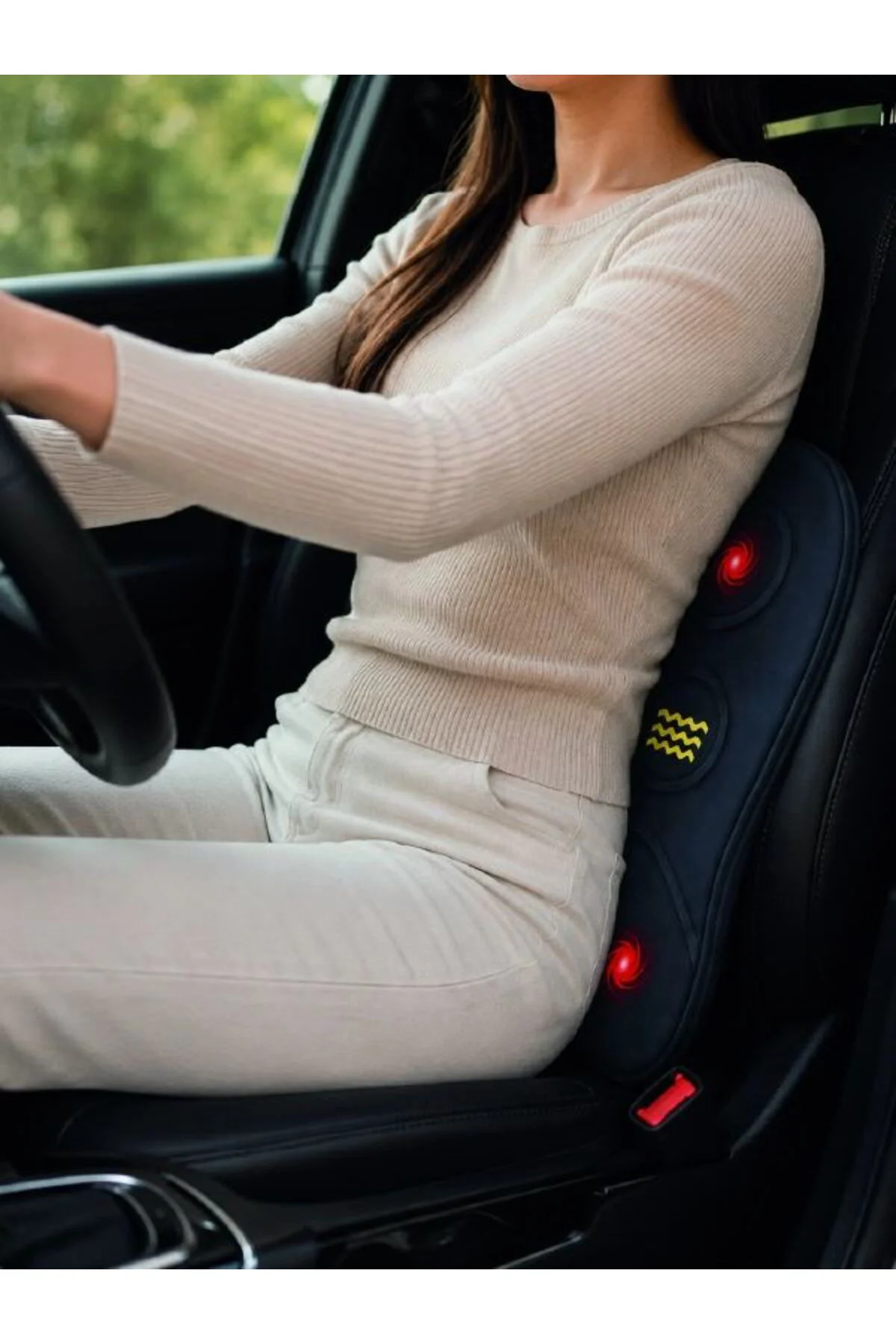 Titreşimli Isıtmalı Sırt Ve Bel Masaj Minderi Ergonomik Tasarım